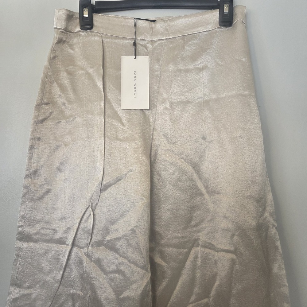 Zara Cream Wide Leg Pants
